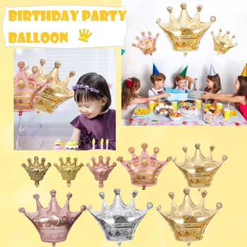 Гореща разпродажба, балони за малки момчета и момичета на 100 дни във форма на короната, рожден Ден, декоративни аксесоари за сватбени партита, декоративни балони