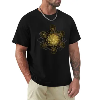 Тениска Sacred Geometry Metatron's Cube с къс ръкав, тениски големи размери, мъжки ризи с къс ръкав