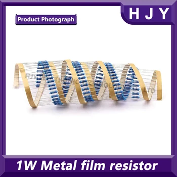 50шт 1 W 1% Метален филмът резистор 0,1 R-10 М 2,2 R 5,6 R 6,2 На 100 R 220 390 1 До 3,3 До 4,7 До 10 До 75 До 82 До 91 До 470 До 1 М 1.2.3.4.5.6.7/R/K/M Ома