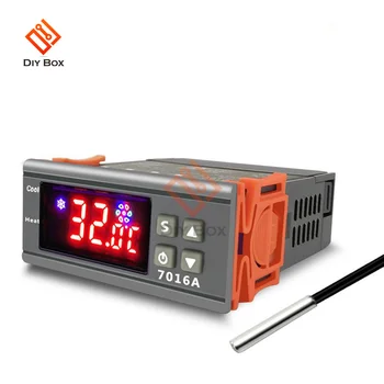 7016A цифров регулатор на температурата, комутатор, контролер 30A, Мощен термостат за контрол на температурата, сензор НПМ отопление охлаждане