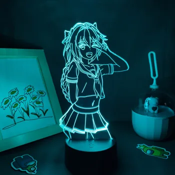 Fate Apocrypha Astolfo аниме фигурка 3D led лампи RGB neon нощни осветителни тела Подаръци за приятел Цветна украса на масата в спалнята в стил манга