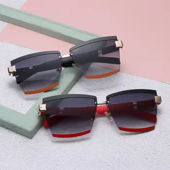 Модни Слънчеви Очила с UV400 Цвят Карамел UV400, Сенки за Пътуване, Извънгабаритни Квадратни Слънчеви Очила