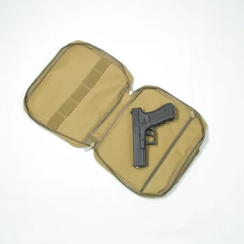 Тактически кафяво куфарче, чанта за пистолет, 12-инчов калъф за лаптоп, iPad, военна чанта-месинджър, мъжки чанти с горната дръжка