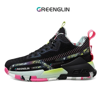 GREENGLIN-G029 Професионална мъжки Баскетболни обувки, Баскетболни маратонки, устойчива на плъзгане на Пара С Високо берцем, Дишащи Мъжки Баскетболни обувки