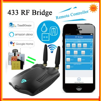 eWeLink 433 RF Bridge Преобразува 433 Mhz на сигнал, WiFi, дистанционно управление умен дом, радиочестотни шлюз, мост, завеса, Управление на гаражни врати