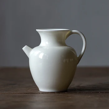 Кана с абрикосово-бяло, имитация на пъпеш Песен с химикалка, зелен Чайник, керамични мъжки чаша, ваза, саксия с една чаена чаша Fair Tea Cup Sea