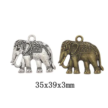 10 бр., стоки за бродерия под формата на слон, висулки за самостоятелно производство на бижута, Аксесоар 355