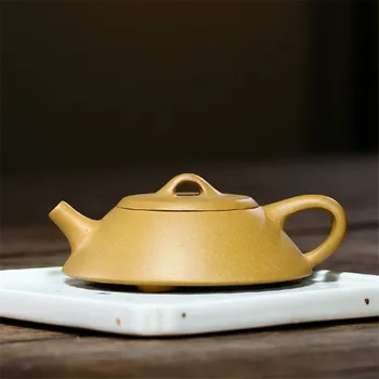 Исинский лилаво глинен чайник кунг-фу, творчески чайник ръчно изработени от сурова руда, златна Кал, домакински чайник, китайски Съдове, Подарък за Чайна церемония
