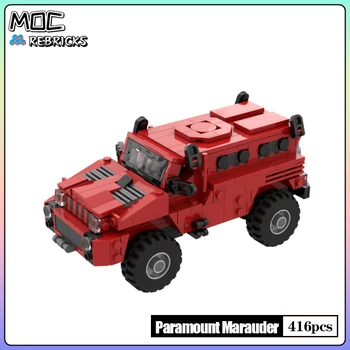 Военни униформи, MOC, мащаб 1:40, бронирана кола Paramount Marauder, модельная колекция от градивните елементи, комплекти играчки 