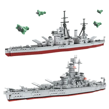Военната Серия King Level Класически Военен Кораб Строителни Блокове Южна Кадота Боен тухли WW2 Войници Оръжия Играчки за деца, подарък