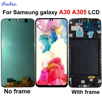 За Samsung Galaxy A30 A305/DS A305F A305FD A305A LCD Сензорен дисплей Дигитайзер в Събирането на Рамка За Samsung lcd A30