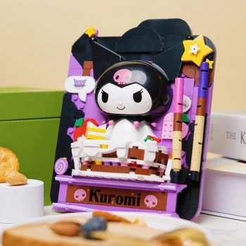 Sanrio Kuromi Градивни елементи, играчки Cinnamoroll Mymelody, модел Hello Kitty, тухли, аниме фигурки, набор от подаръци