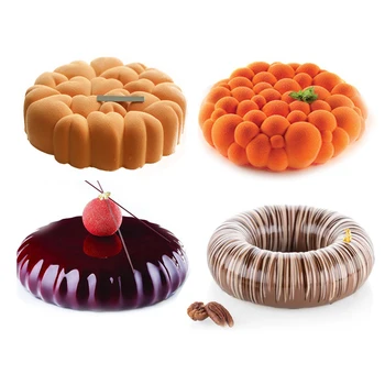 28 Дизайн Силиконова форма за торта и муса, Форми за печене от хранително-силикон, Форма за шоколадов десерт и брауни