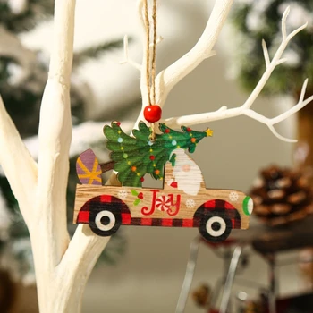 4XFA направи си САМ Украса, Дядо Коледа, Снежен човек Дървени Изделия за Коледни декорации DIY Crafts