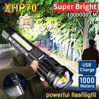 XHP70 LED Touch Cob Side Usb Акумулаторна Авариен 18650 Вградена батерия с висока мощност Светлини Светлина