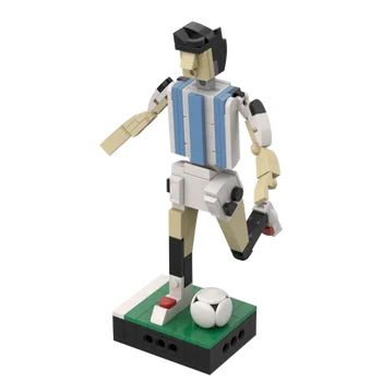 Играчът на футболен отбор MOC Argentina, строителни блокове, креативна идея 