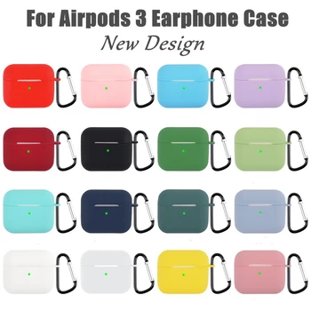 Fone De Ouvido Силиконови Слушалки Bluetooth Калъф за Airpods 3 2021 Air Шушулките 3 Airpods3 Безжични Слушалки в ушите Слушалки за Телефон