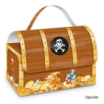 пиратско съкровище, преносима кутия шоколадови бонбони, подарък кутия, Пиратско съкровище, преносима кутия за опаковка на 