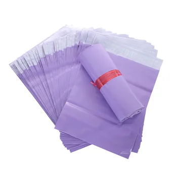 100 бр., лилаво куриерски пощенски чанти, опаковане, найлонова торбичка, пластмасови самозалепващи пощенска експрес-чанта, пакет, пощенски пакети, изпращане на