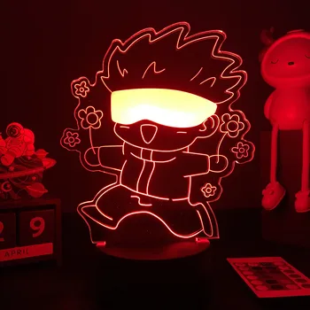 Японското Аниме джиу-джицу Кайсен 3D Led Лампа Сатору Годзе Фигурка Led нощна светлина за Декор Спални Подарък За Рожден Ден Дропшиппинг