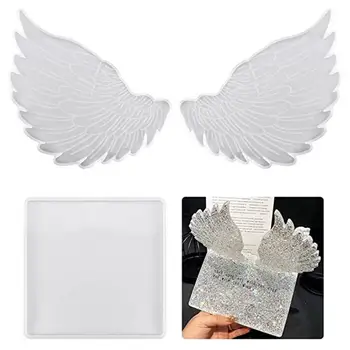 1 Комплект Уникални изящни крила на Ангел, комплект силиконови форми, Сейф на допир декоративен инструмент, с Крила на Ангел, 3D статуя, форми за декор