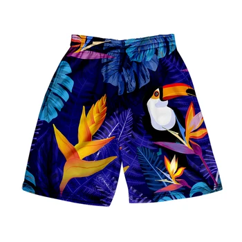 Плажни къси панталони, мъжки и дамски дрехи с 3D дигитален печат, ежедневни панталони, модерни тенденция панталони за двойката 17