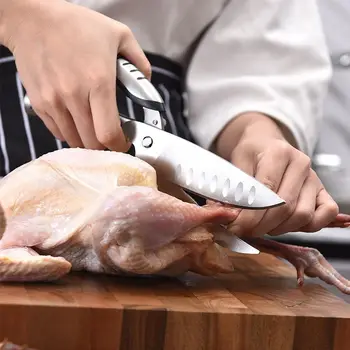 Здрава ножица за пиле на костите от неръждаема стомана 430, кухненски подвижни многофункционални ножици за рибни кости с утолщением, кухненски ножици