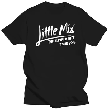Детска черна тениска с надпис Little Mix Summer Hits Tour + 4 Етикети УНИСЕКС за момичета