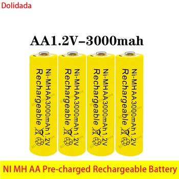 100% оригинални 1,2 3000 mah NI MH AA Предварително заредени Акумулаторни Батерии NI-MH Акумулаторна Батерия Тип АА за детски Играчки, Камера и Микрофон