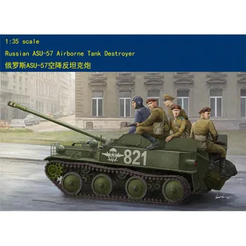 Hobbyboss 83896 1/35 Руски Изтребител на танкове ASU-57, Военен Модел, са подбрани Играчки, Пластмасови Монтаж, колекция от Модели на Сгради