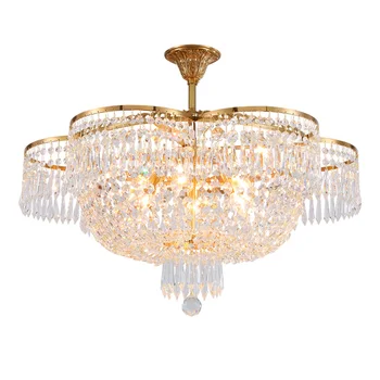 DINGFAN Луксозен тавана лампа от меден кристал в европейски стил, спалня, хол, кабинет, Ресторант на Хотела, декоративна полилей