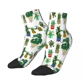 Съвременната керамика средата на века с листа на растения, чорапи до глезена на крака, мъжки и женски пролетта чорапи в стил хип-хоп