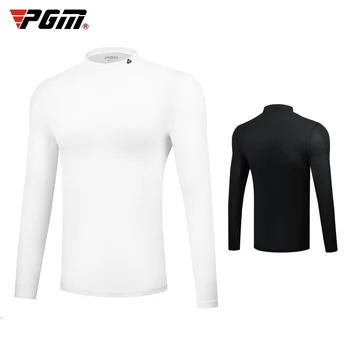 Мъжки солнцезащитная риза за голф PGM, бельо, риза за голф с дълъг ръкав, охлаждащи ризи от коприна лед, Мека облекло за голф, със защита от ултравиолетови лъчи за мъже
