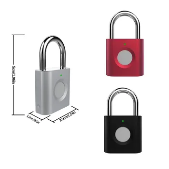 Панти за Заключване на Багаж с пръстови Отпечатъци, USB Smart Keyless Lock Индукционный Замъка С Сплав С Множество Записи на Крилото на Замъка
