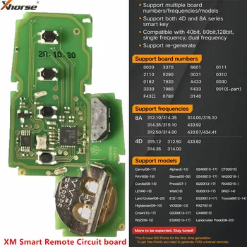Xhorse VVDI XM Smart Key Универсално Дистанционно Ключ за Toyota 8A 4D for KEY TOOL Plus Max Подкрепа за обновяване и редактиране VVDI2 VVDI Mini