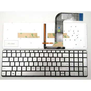 Новата клавиатура за лаптоп HP Envy серия M7-K000, M7-K100, M7-K200, M7-K010DX, M7-K111DX, сребриста, без рамка и с подсветка