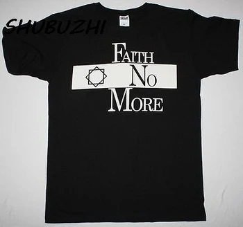 FAITH NO MORE STAR ЛОГОТО, НОВА черна МЪЖКА тениска, лятна модна марка памучен мъжка тениска с къс ръкав и шарките, тениска