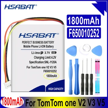 HSABAT F650010252 F709070710 Батерия с капацитет от 1800 mah за TomTom one V2 V3 V5 XL, ONE 3RD EDITION DACH ONE EUROPE, Version 3 One XL GPS