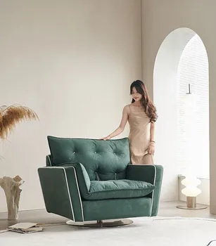 Единична диван удобен пуховый въртящи единична стол Италиански минималистични диван-шезлонг