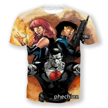 phechion, Нова Мода Мъжки/Дамски Ежедневни тениски с 3D Принтом BloodShot, с Къс Ръкав, Спортни Летни Блузи в стил Хип-Хоп, L195