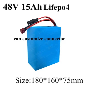 Lifepo4 48v 15ah Литиева батерия 48v 500w Батерия за електрически Велосипед 48v 15ah Lifepo4 Акумулаторна Батерия Accu 20A BMS + Зарядно устройство 58.4 V