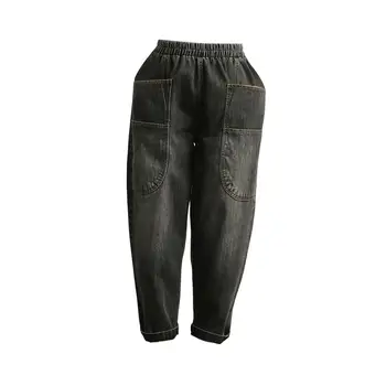 Дънкови панталони-зреещи в стил ретро, дамски ежедневни дънки с висока талия, пролет-лято, дънкови панталони за пътуване, улични модерен, улични