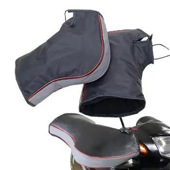 1 Чифт утолщенных мотоциклетни ръкавици на волана, ветроупорен зимни дебели топли лапите на волана, термозащитная ръкавица за шофиране през зимата