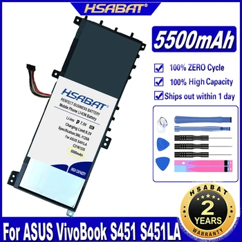 Батерия за лаптоп HSABAT C21N1335 5500 mah за ASUS VivoBook S451 S451LA S451LB S451LN Серия Ultrabook Batteries