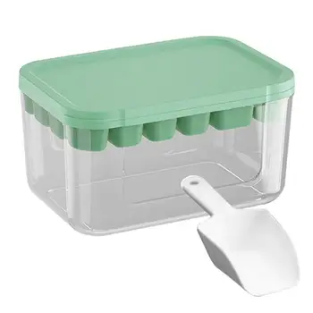 Квадратна тава за кубчета лед с кутия за съхранение Быстроразъемные форма за кубчета лед За парти, бар, кухня, Лесно и излитане контейнер за студени напитки