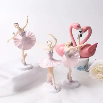 Украса за торта за балет момичета, Забавно 3 бр., популярна балетната момиче, Лека играчка-балерина, творческо Писане за деца