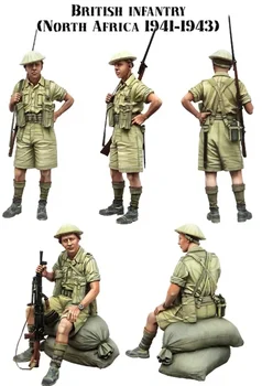 Фигури от смола A251-1/35 GK, небоядисана, в разглобено формата. Войници от британската армия на Втората световна война (2 фигурки)
