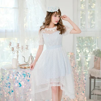 Принцеса сладка лолита рокля Леденцовый дъжд Дантелено рокля, японска сладка принцеса рокля без презрамки темпераментное нарушения на сърдечния рокля C22AB7150