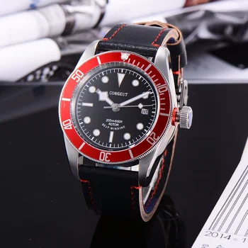 Corgeut 41 мм сапфирен кристал Водоустойчивост механичен часовник за гмуркане мъжки спортни часовници с светящимся календар Луксозни автоматични мъжки ръчен часовник