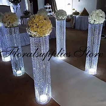 Нова сватбена поставка за цветя, златна сребърна поставка за цветя, централна част, маса, 5 размери, сватбени декорации за хотел